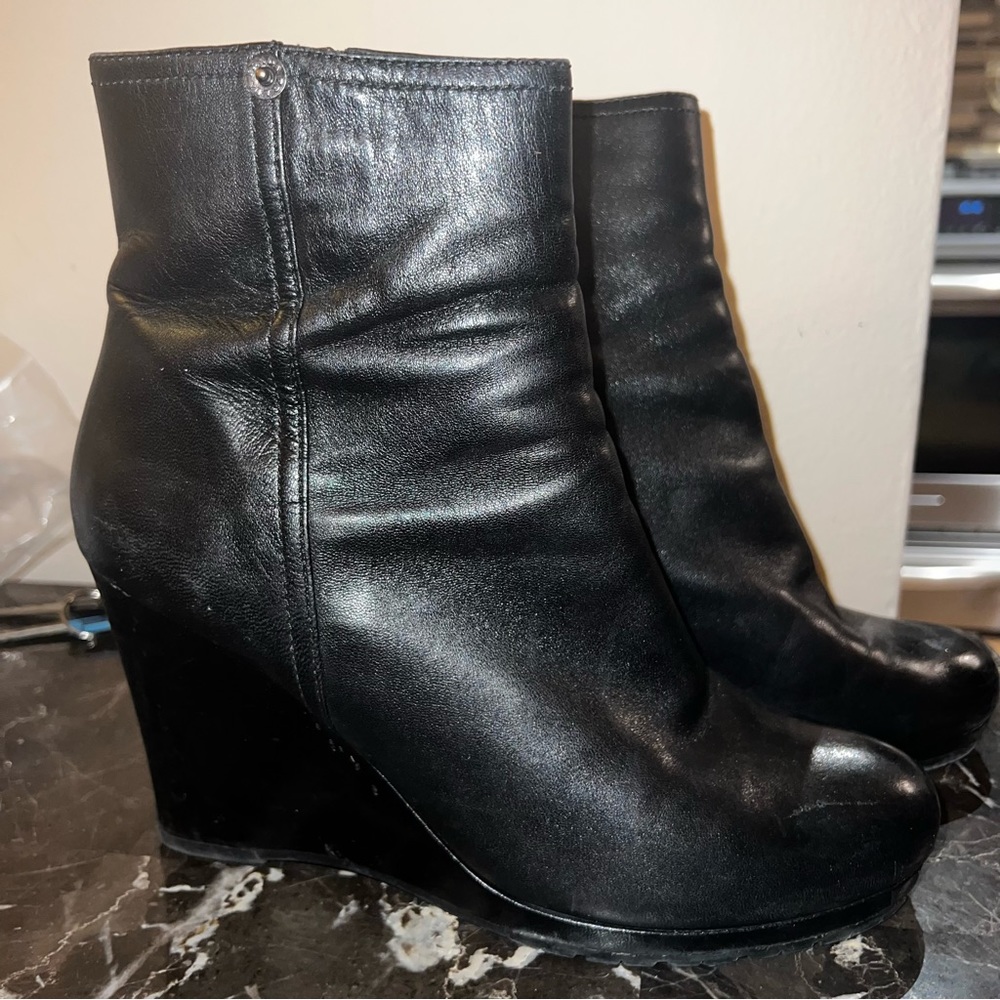 Prada wedge booties